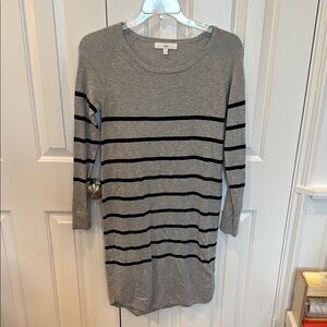 Ripe: Gray Striped Women's Maternity Dress